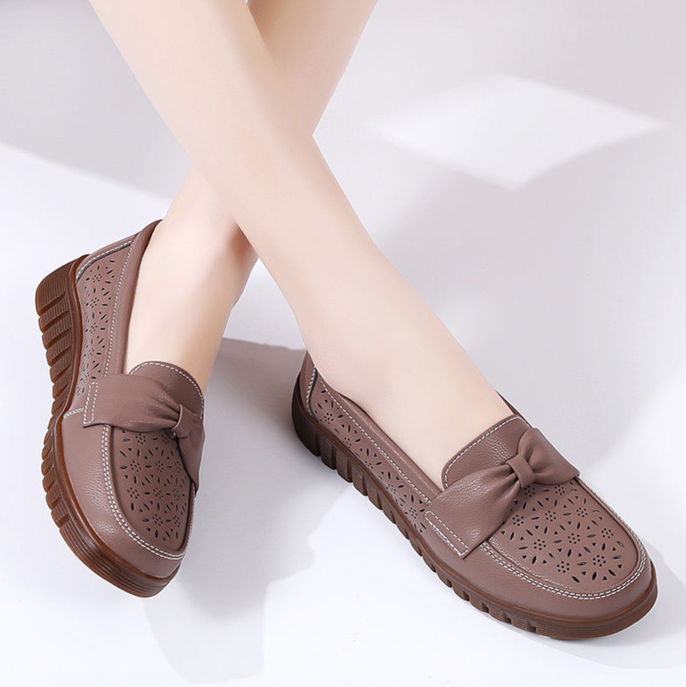 Women’s Genuine Leather Flat Loafers