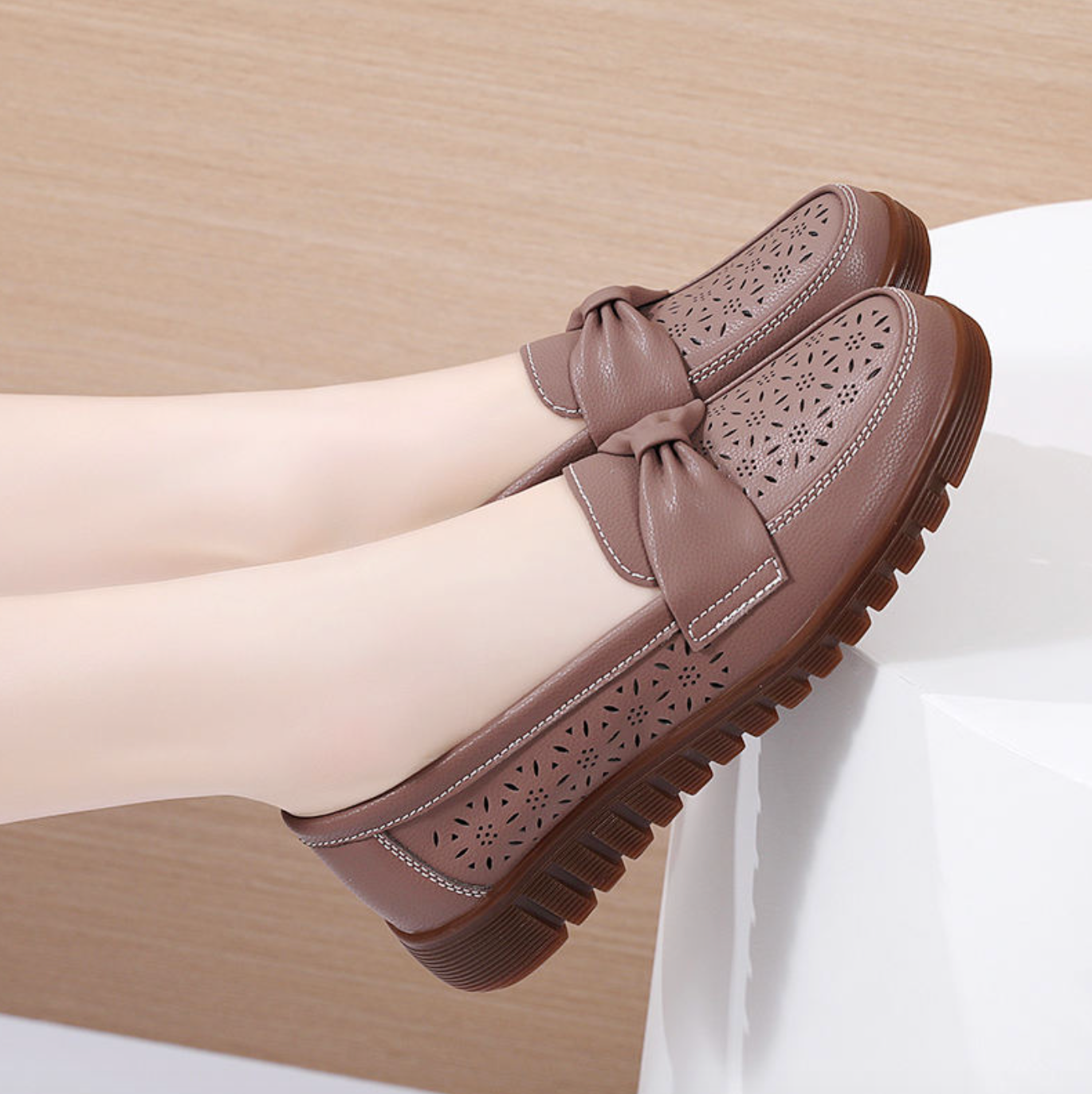 Women’s Genuine Leather Flat Loafers